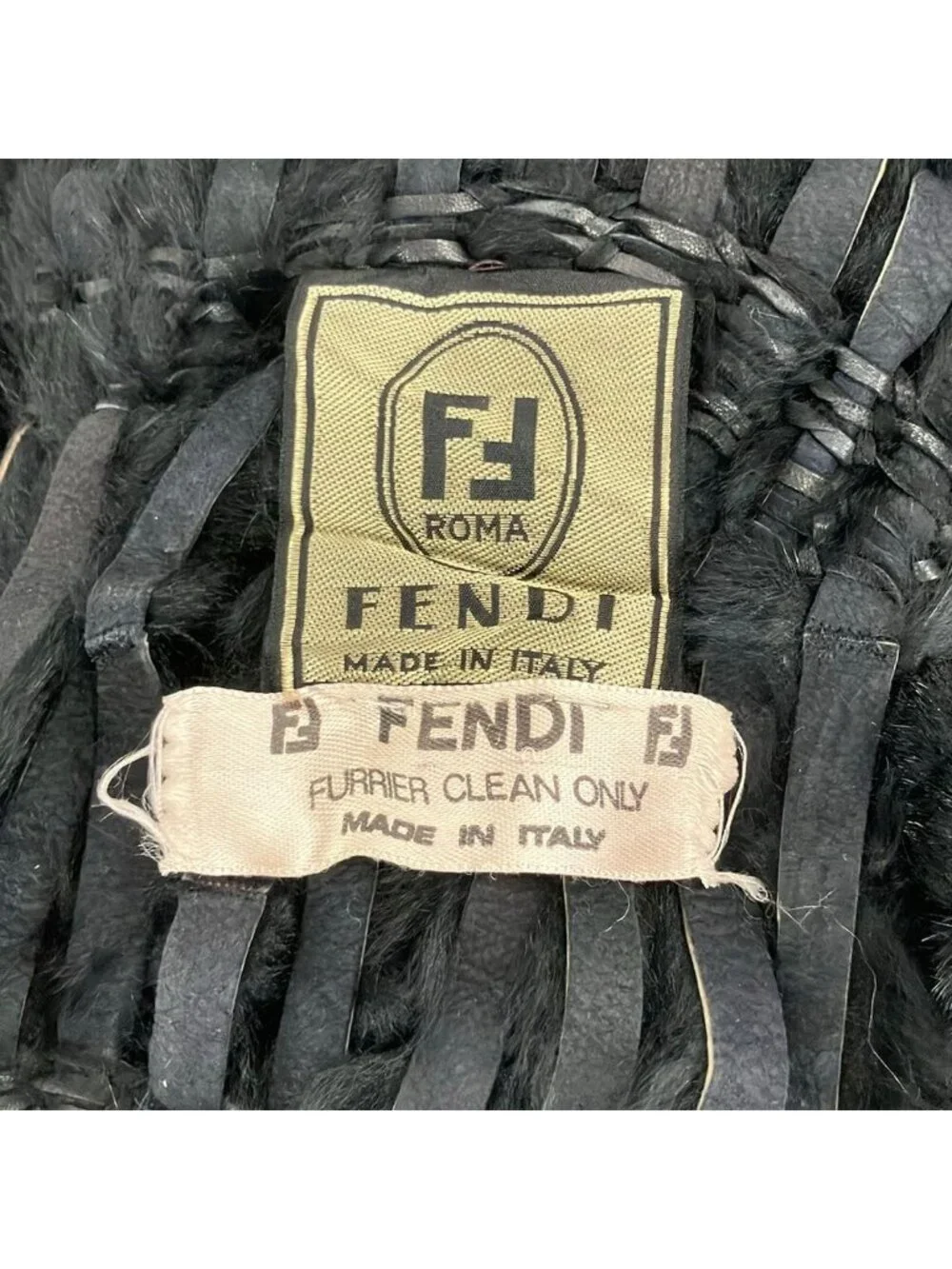 Fendi Shawl Black Fur Scarf